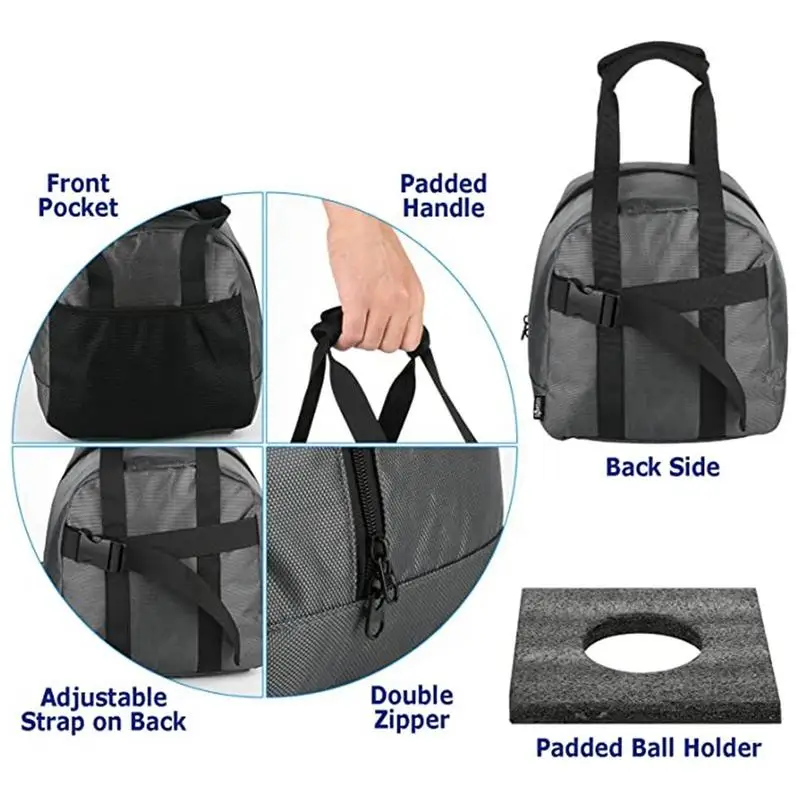 Single Ball Bowling Tote Bag Bowling Ball Tote With Padded Ball Holder Durable And Stylish Single Ball Tote Bag