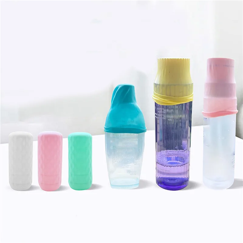 4pcs/set Silicone Elastic Travel Leak Proof Case Travel Container Leak Proof Case Leak Proof Silicone Travel Bottle Covers