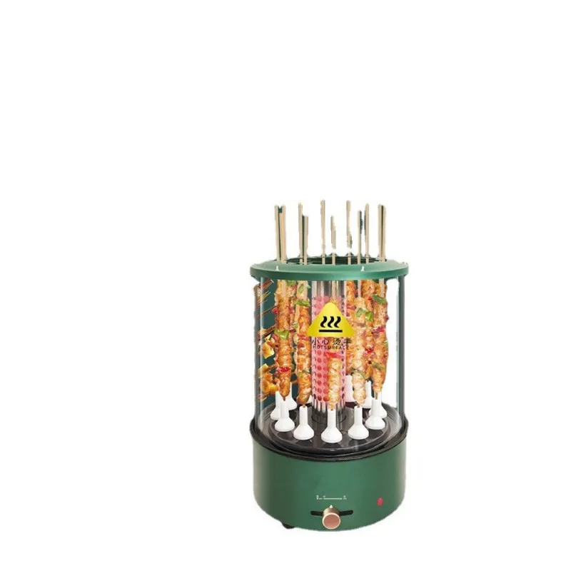 

Electric skewer, domestic and commercial smokeless grill, automatic rotation