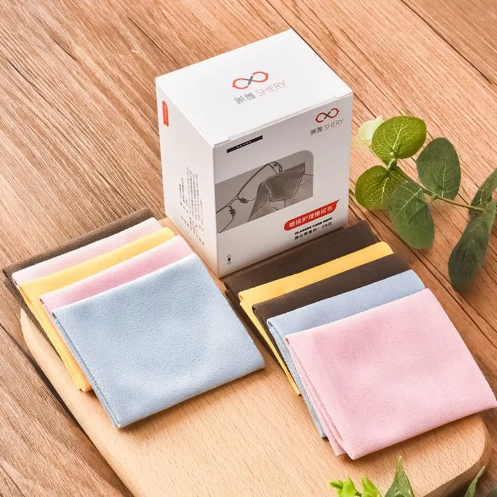 5/10pcs Eyewear Accessories Glasses Cleaner Multi-color Lens Cloth Microfiber Cleaning Cloth Superfine Fiber Suede