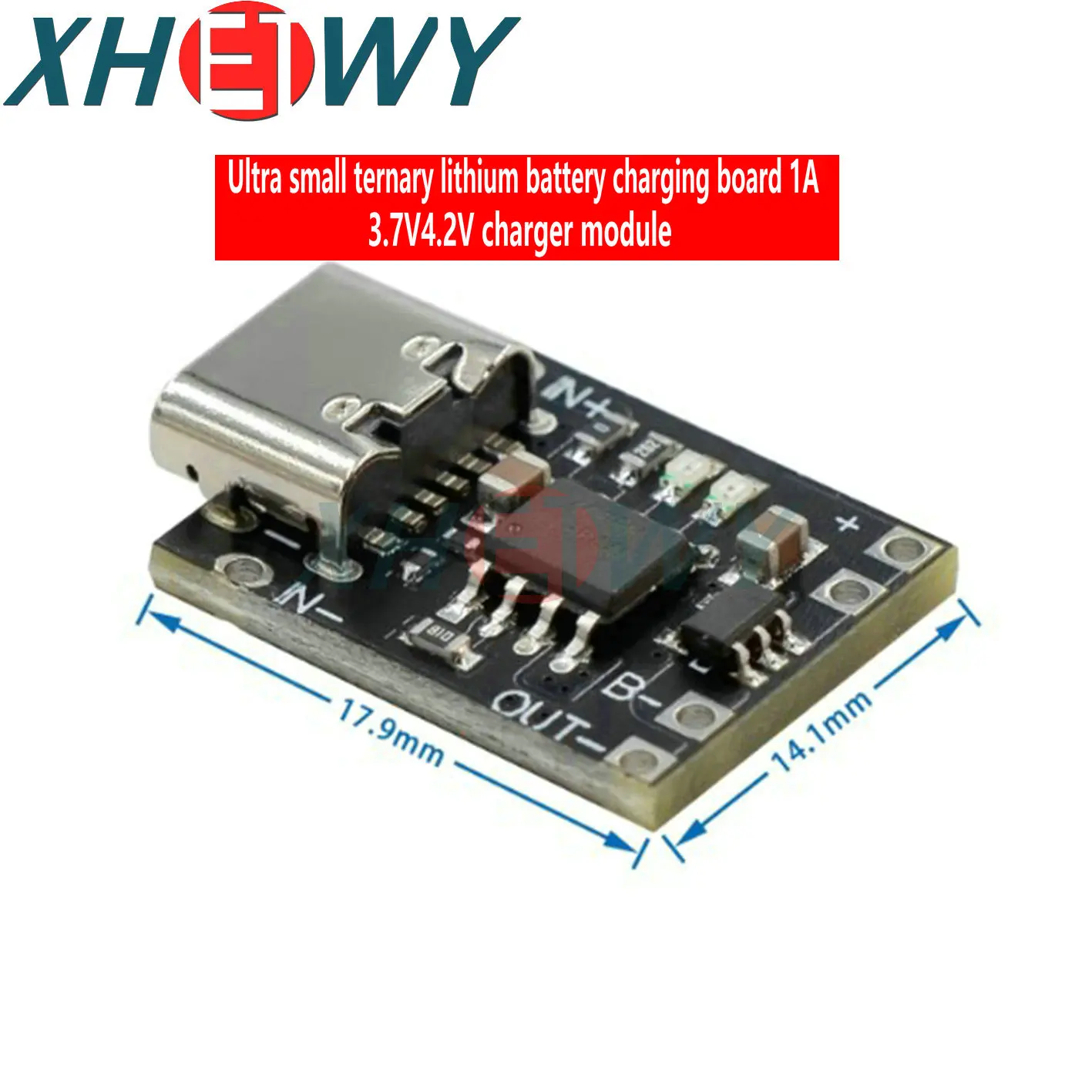 Ultra-Small Lithium Battery Charging Panel 1A Ternary Lithium Battery 3.7V4.2V Charger Module Type-C Protection Board