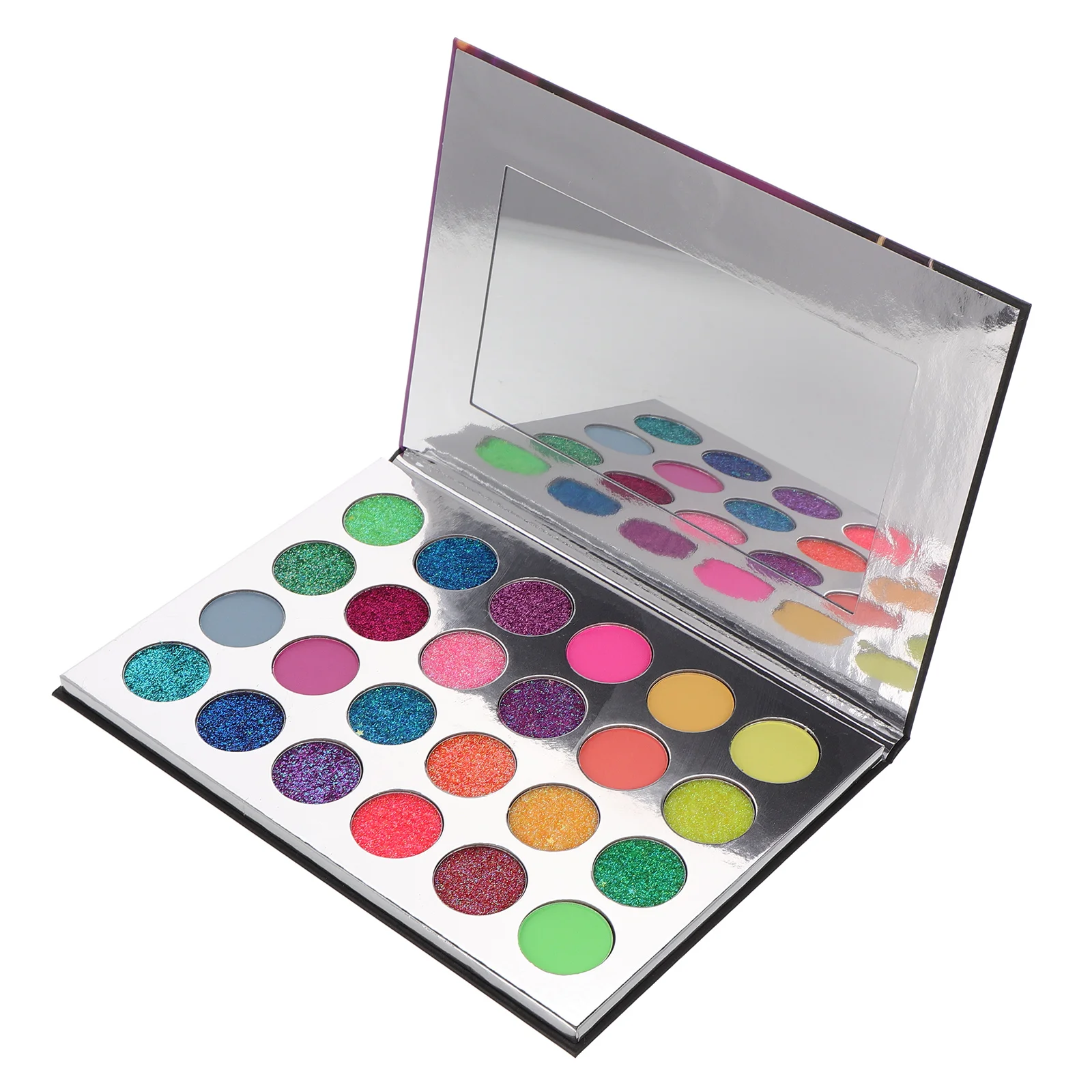

Glow in The Dark Eyeshadow Palette 24 Colors Halloween Makeup Long Lasting Smudge Proof Portable Travel Eye Shadow Plate