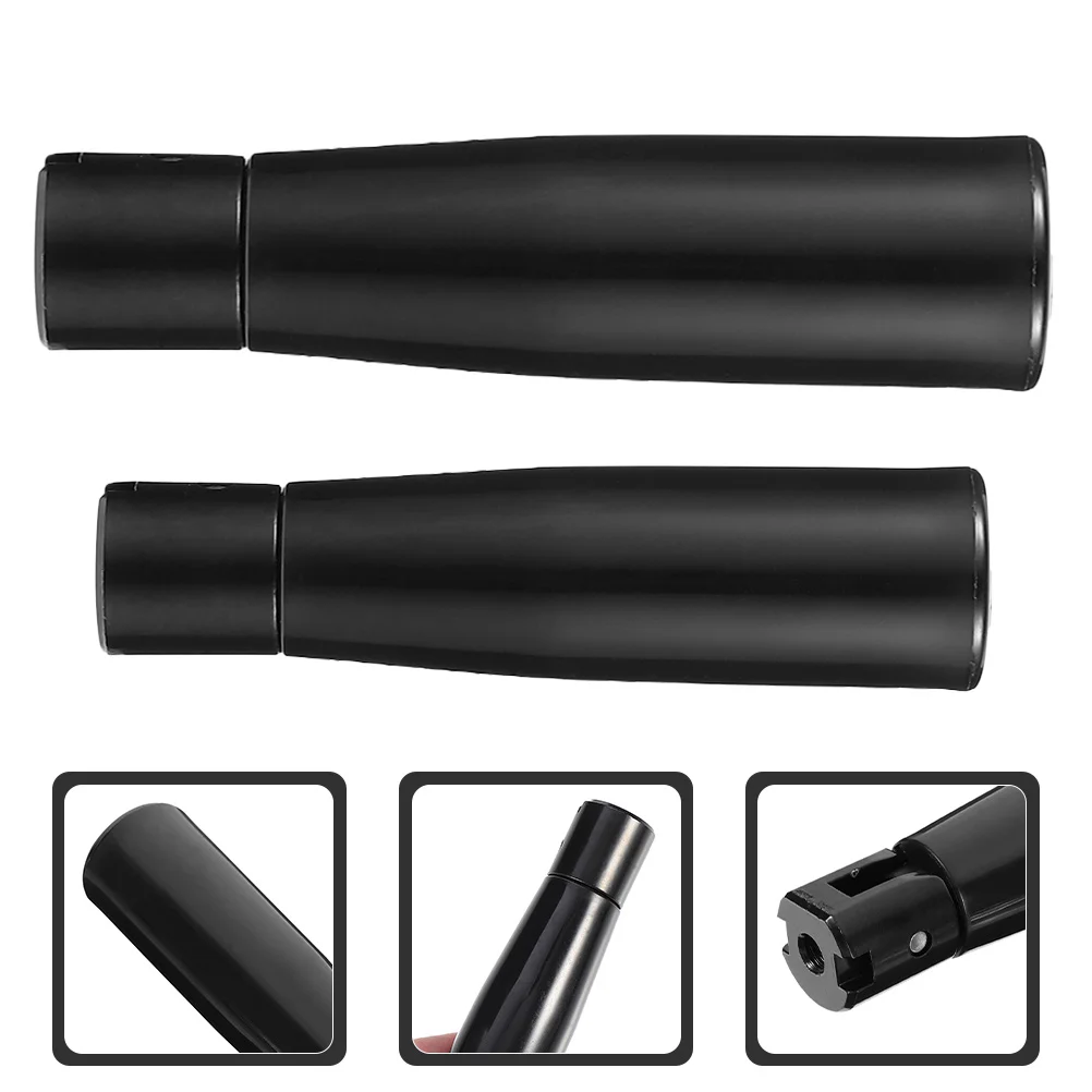 2 Pcs Machine Tool Folding Handle Handles Revolving Handwheel Black Nylon Mini Bike Grips