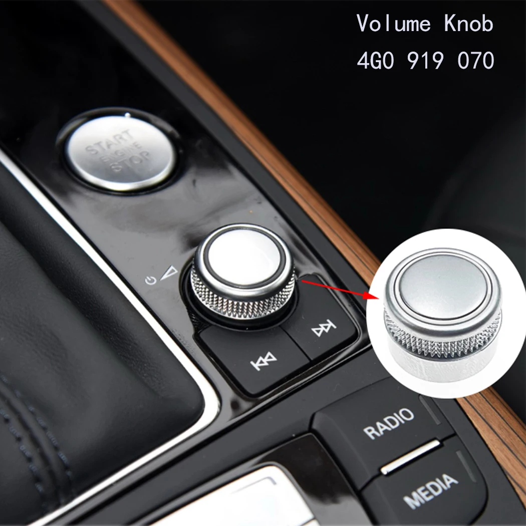 ESIRSUN Radio Volume Knob Rotary Button Switch Setting Cover Cap Fit For Audi A6/S6 C7 A7 2011 - 2017 4G0919070