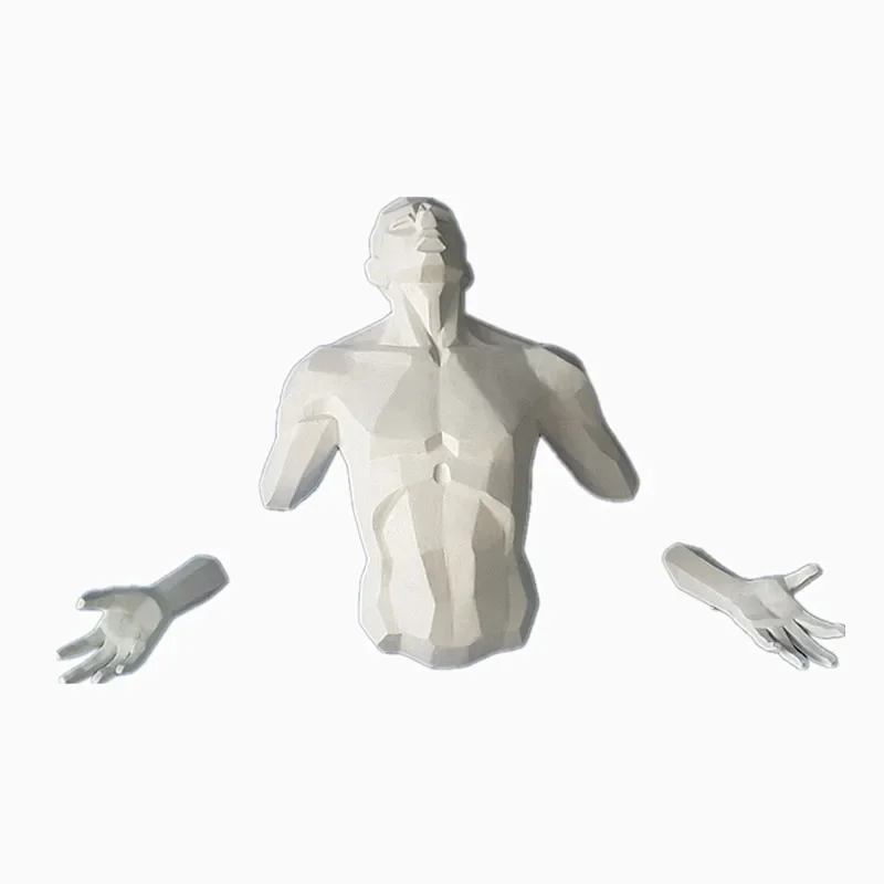 White Jane Europe 3D Creative Sculpture Through the Wall Figure Hanging Wall Decoration Bar Club KTV Decoration Han