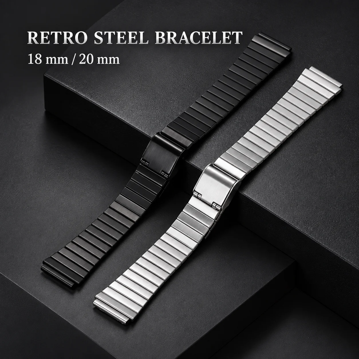 18mm 20mm Vintage Metal Watch Strap For CASIO F-91W/A158/A159/A168/A169/B650/AQ230 /AE500W Stainless Steel Wristband