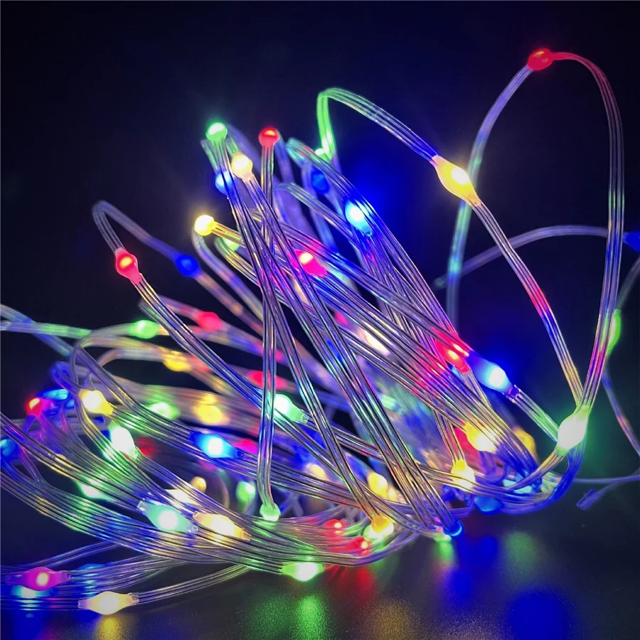 8 Modes Outdoor Christmas Garland Fairy Lights Waterproof 10M 20M 50M 100M LED String Lights for Garden Party Wedding Decoration