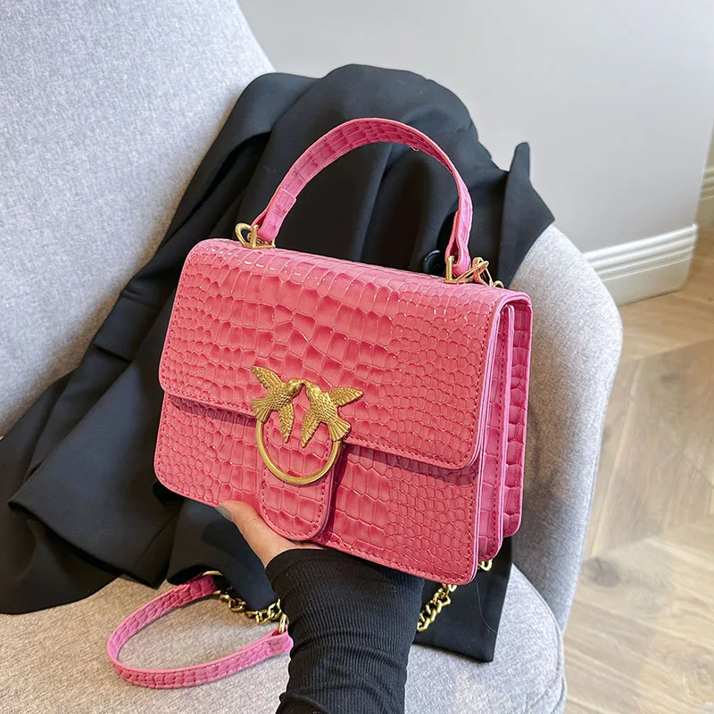 حقائب يد جلدية مشهورة للنساء، حقيبة ساعي عصرية للسيدات على طراز العلامة التجارية الفاخرة الكلاسيكية الأنيقة #4