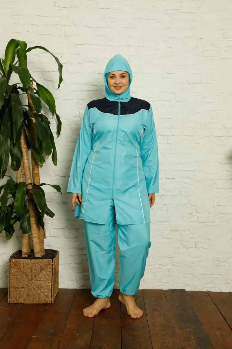 Fashion line full hijab plus size swimwear 32024