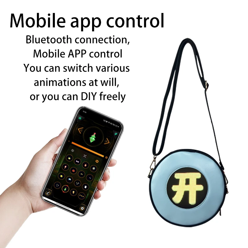 

Advertising creativity for crossbody bags with LED display screens Handbag women smart Bluetooth shoulder bags purse Bag