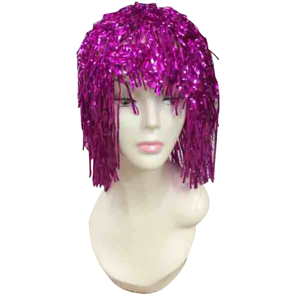 Glittering Foil Purple Foil Tinsel Costume for Costume Ball Masquerade party party wigs tinsel