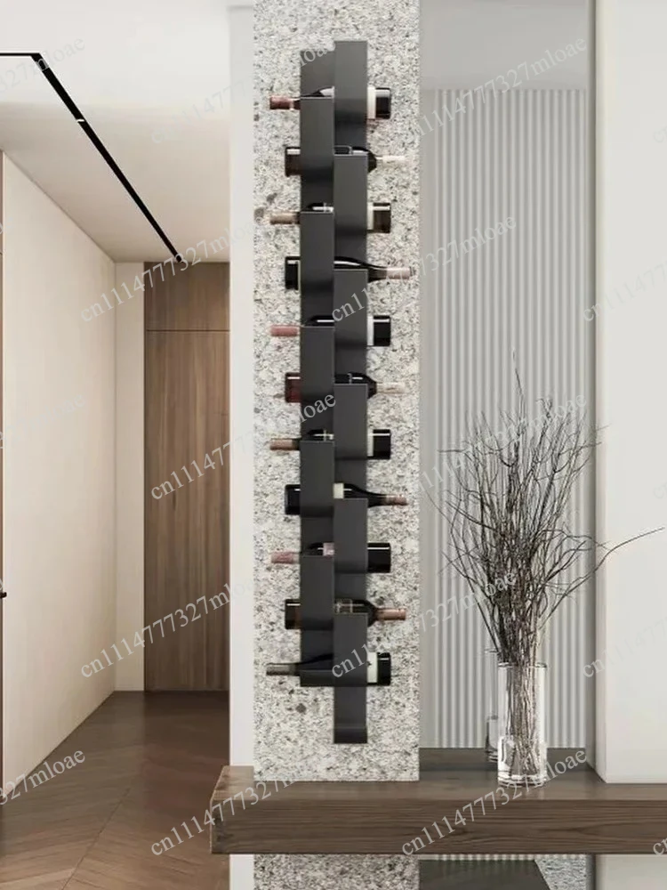 Wrought Iron Wall-mounted Wine Rack Bar Modern Simple Wine Rack Restaurant Wall-mounted Creative Wine Display Rack