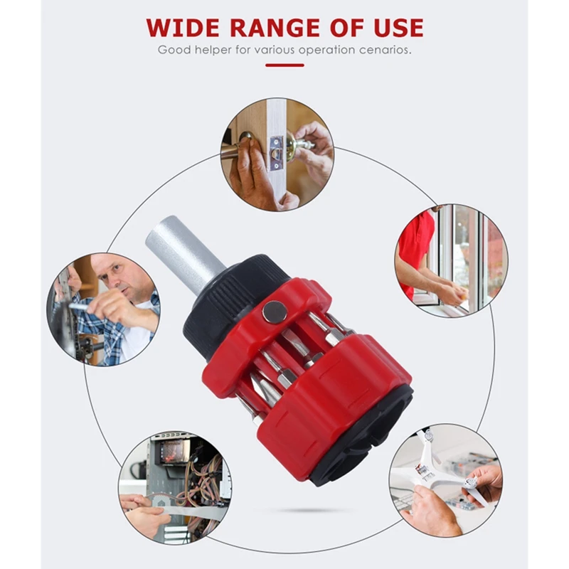 Ratchet Chave De Fenda Set, Precision Torx, Hex Slotted, Bits removíveis, Double-Way Rotação Handle, portátil Hand Tool, 13 em 1