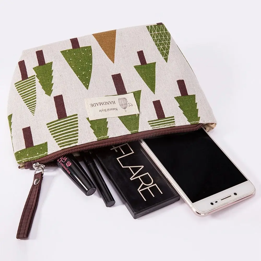 กระเป๋าใส่บัตรมัลติฟังก์ชั่นที่ทนทานแบบพกพาลายซิปกระเป๋าแต่งหน้าผ้าใบกระเป๋าใส่กุญแจ