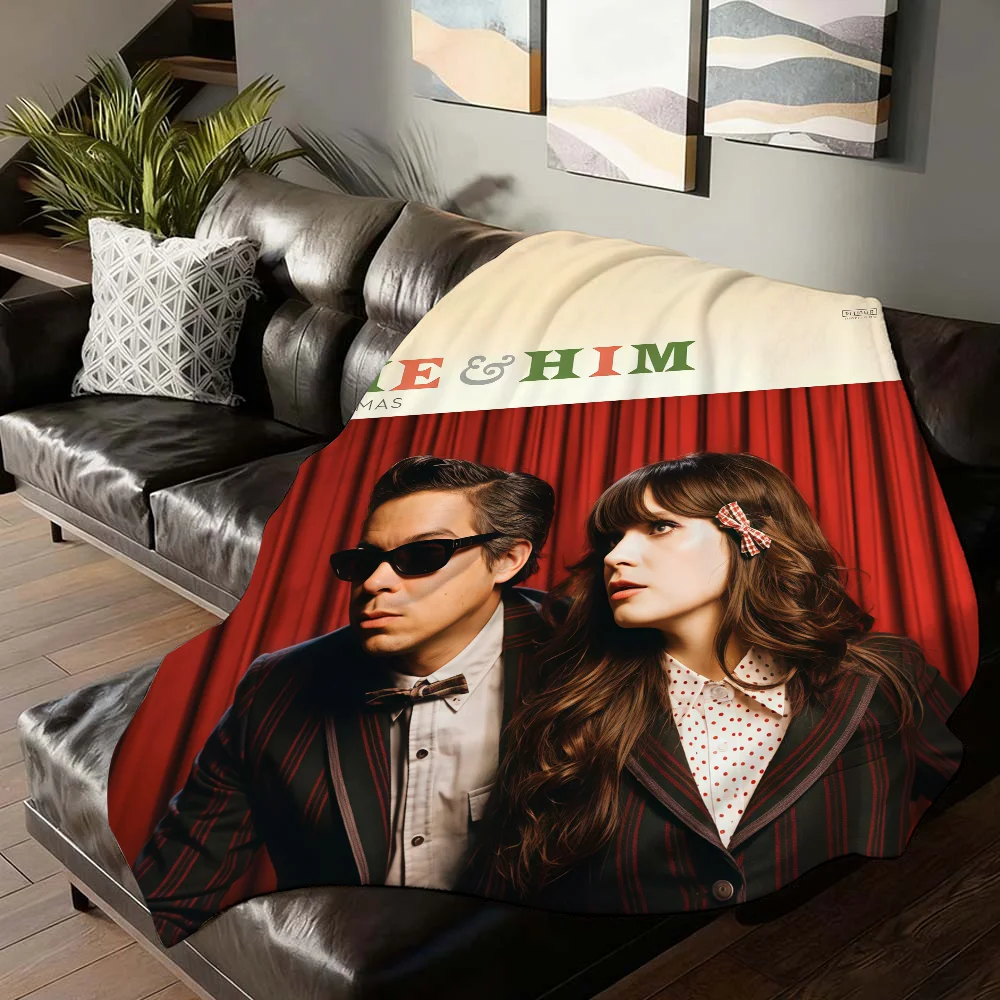 

Music group S-she H-him Blanket For Sofa Office Bed Plane Travel Sleep Read Relax Camping Soft And Warm