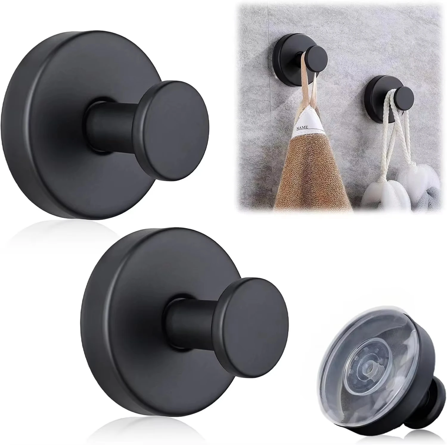 Vacuum Suction Cup Hooks Punch Free Bath Sucker Hook Wall Hook Hanger Glass Kitchen Bathroom Hooks for Towel Handbag