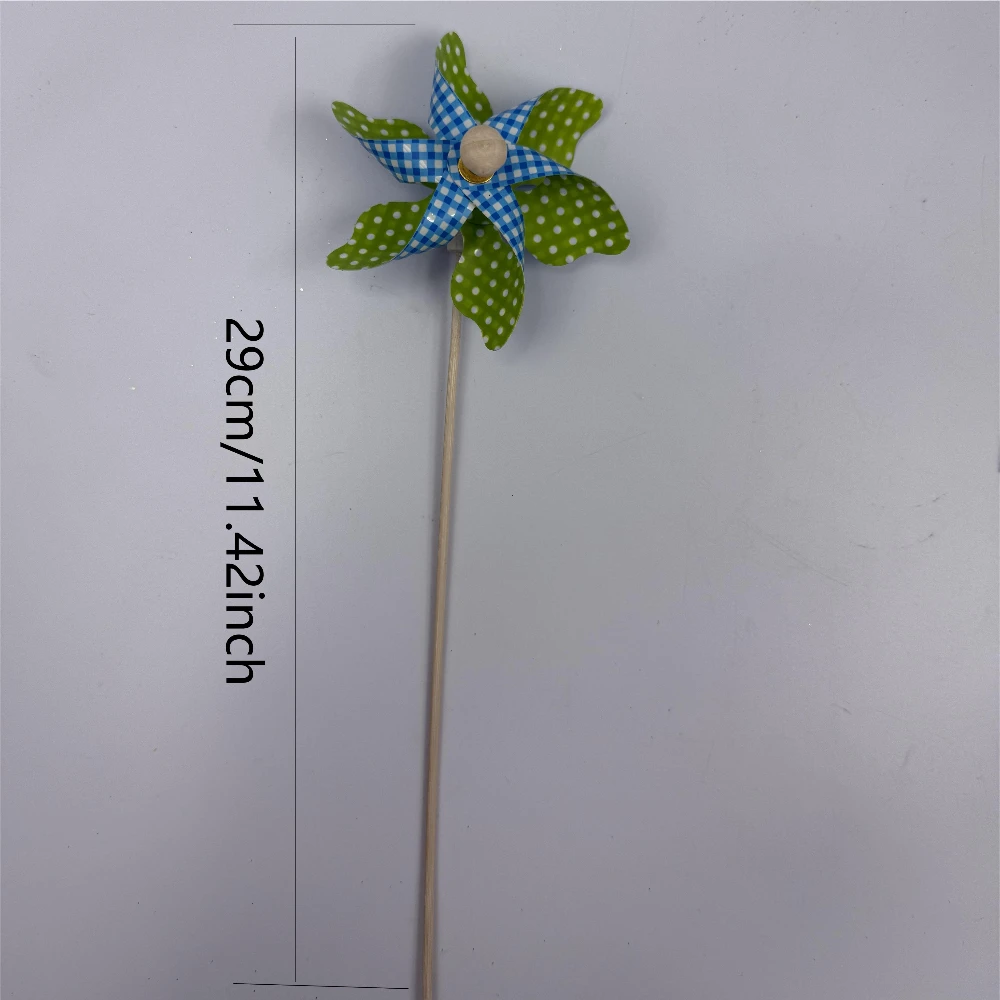 20 PCS Mini Windmill Set, Suitable for Courtyards and Gardens - Wind Powered Rotating Decoration and Parties, Pattern Shipping