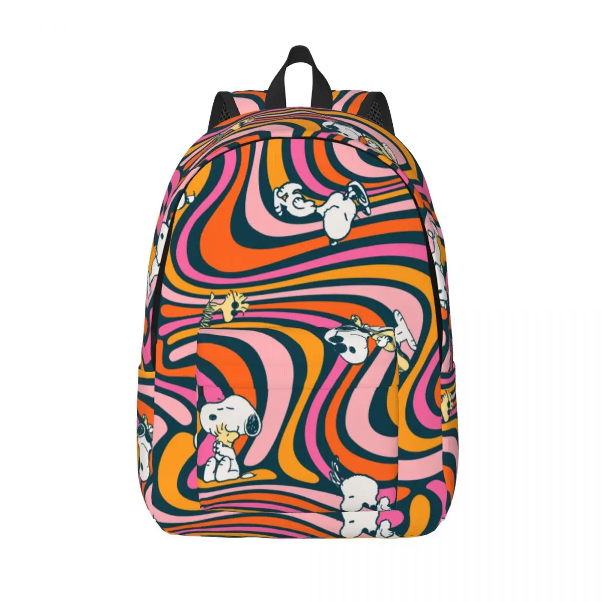 سنوبيس آند وودستوك رائع المشاعر الأرجواني نمط حقيبة الظهر للرجال النساء عادية المدرسة الثانوية الأعمال Daypack كلية حقائب من القماش #1