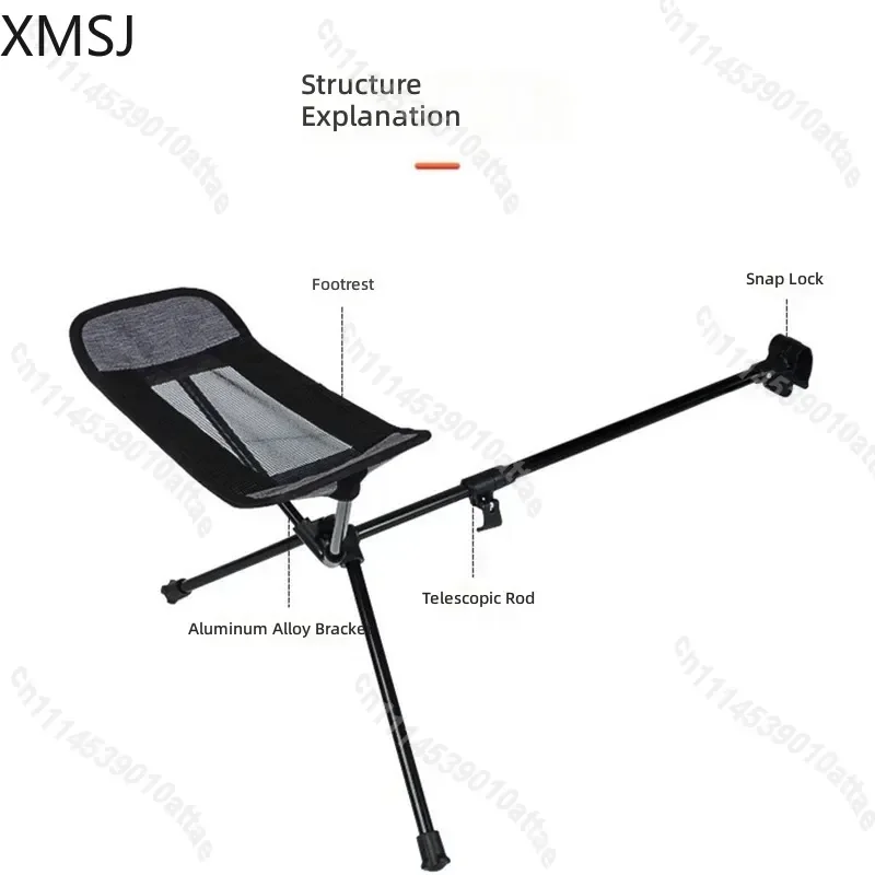 Universal Moon Chair Footrest Frame 18-30mm Tube All Aluminum Alloy Bracket Recliner Pedal Stand Outdoor Camping Gear