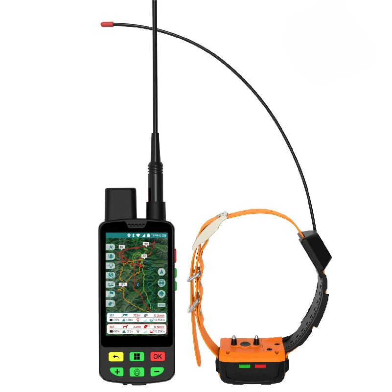 ESEEK Integrated GPS Dog Tracking System Bluetooth Android/iOS App Handheld-Collar Interconnection (IMEI) + 20-Unit Charging