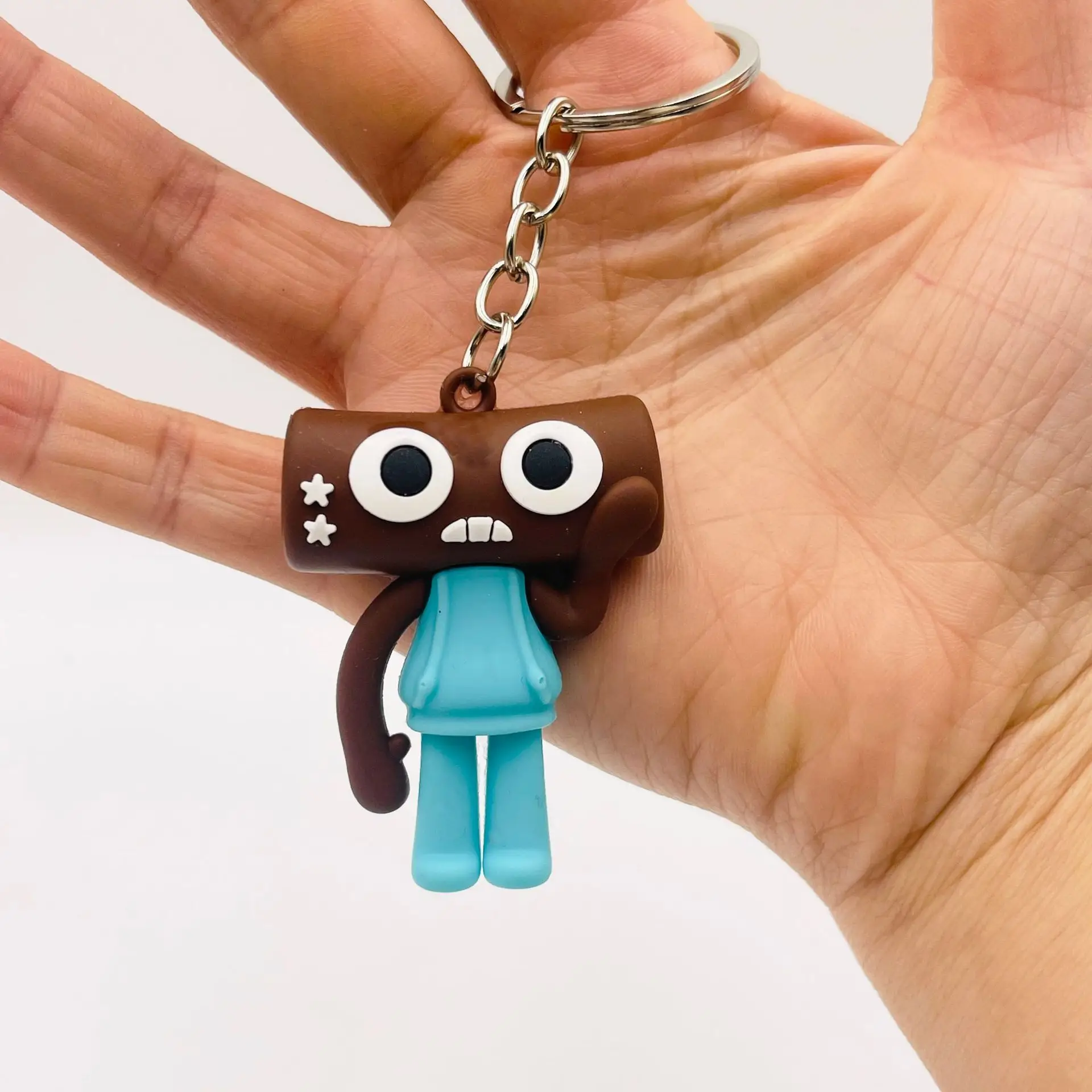 Dandys world Keychain accessaries Cartoon funny Bag Pendant cute creative charm Car Keyring Friends Fans Gifts