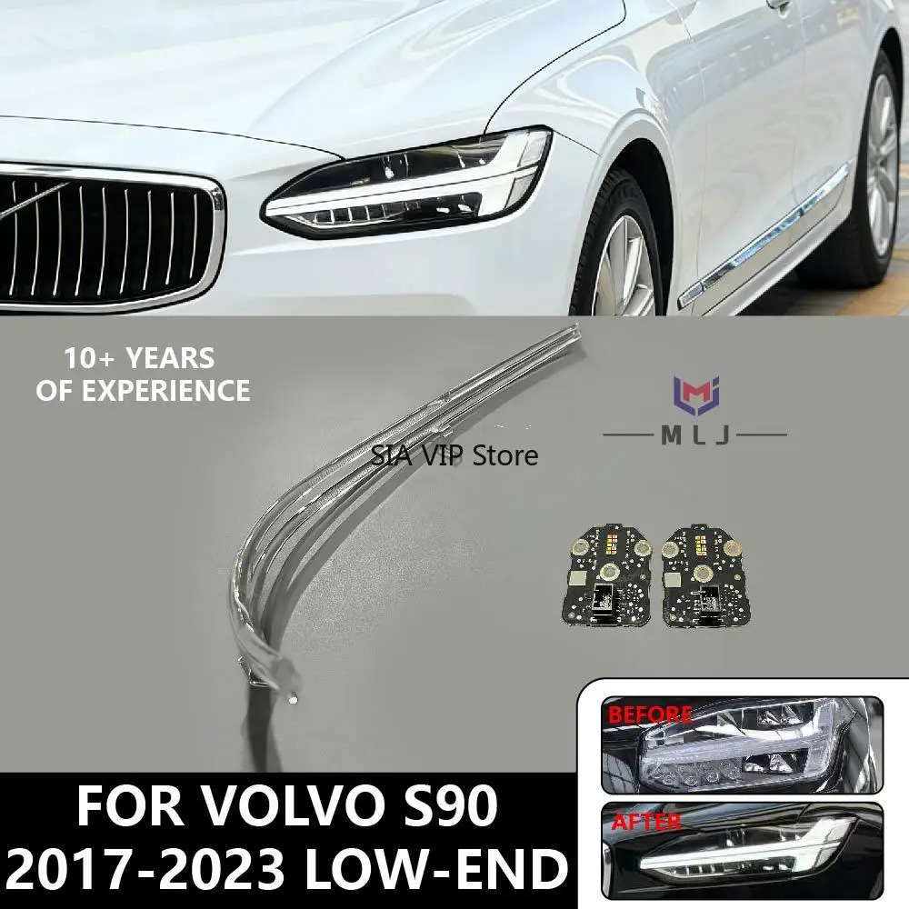 

Suitable For Volvo S90 2017-2023 LOW-END Daytime Running Light Guide Tube Strip DRL Light Guide Strip Angel Eye White Ballast