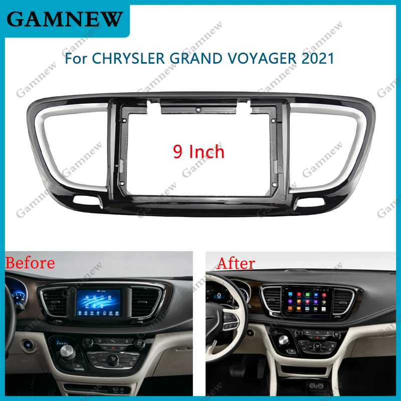 

9 Inch Car Frame Fascia Adapter Android Radio Dash Fitting Panel Kit For Chrysler Grand Voyager 2021