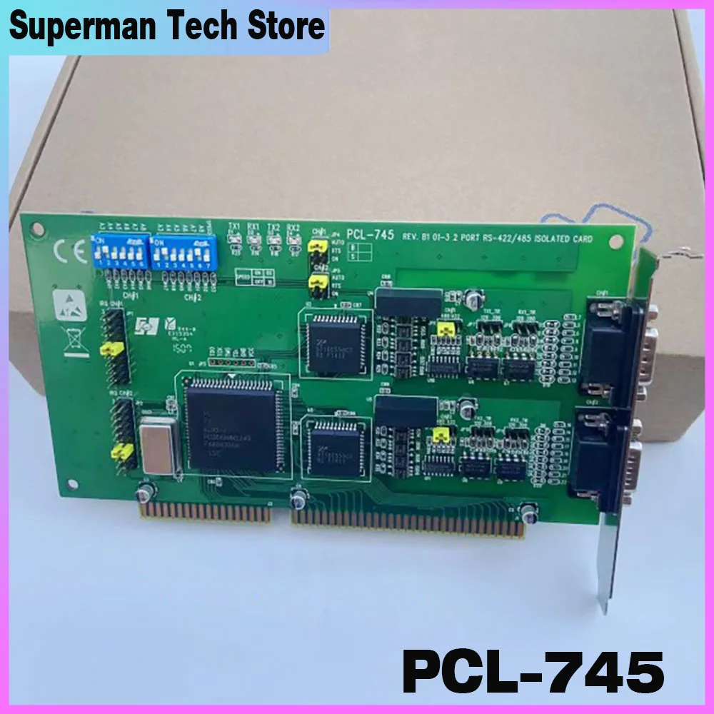 For Advantech Acquisition Card PCL-745 RS-422/485 ISA Communication Card PCL-745 REV.B1