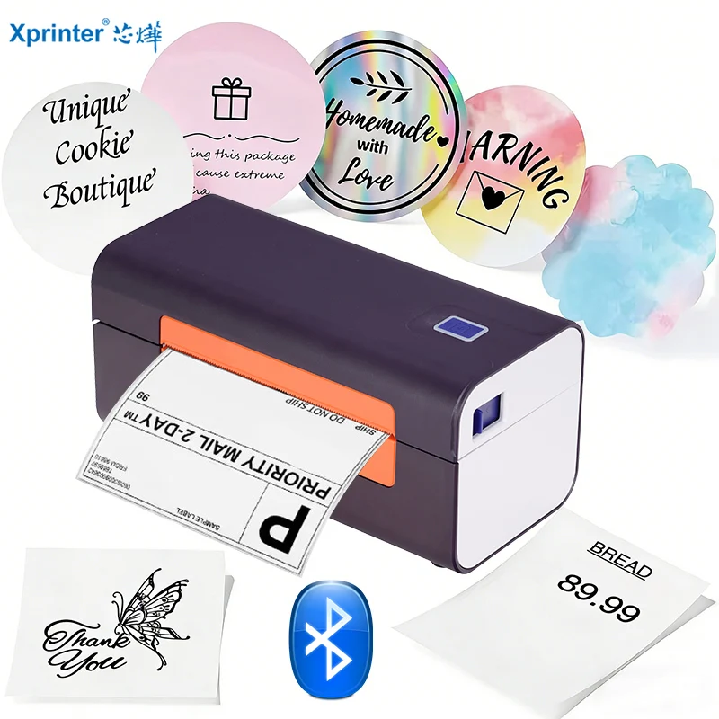 Drahtloser Bluetooth-Thermoetikettendrucker 4x6 Versand, kompatibel mit Android iOS Windows für kleine Unternehmen Amazon eBay Shopify