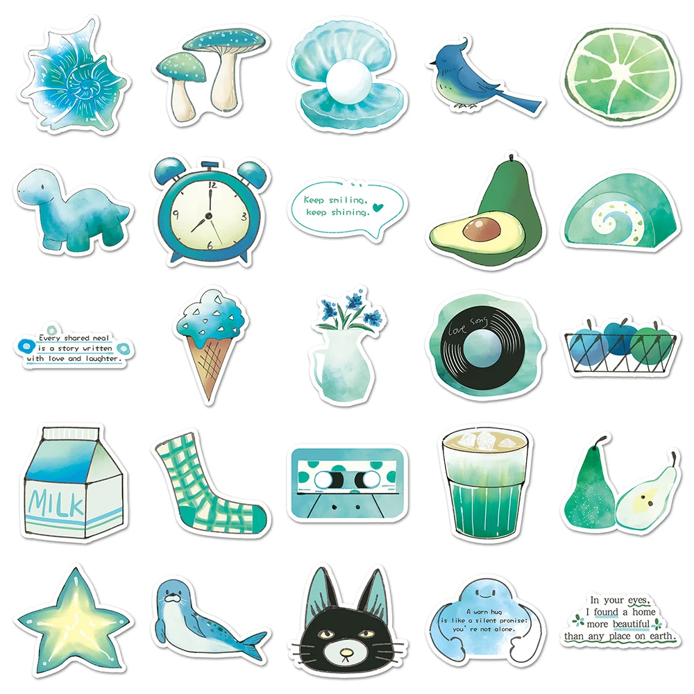 10/30/50/100pcs น่ารัก INS สไตล์ Graffiti สติกเกอร์ความงามตกแต่ง DIY โน้ตบุ๊คโทรศัพท์ Kawaii เด็ก DIY สติกเกอร์ของเล่น