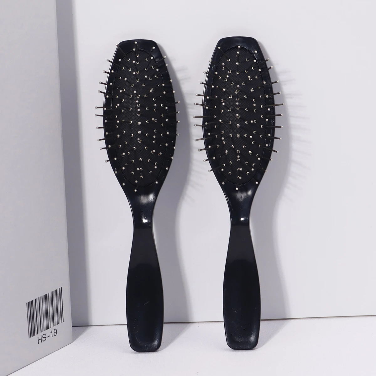 Hairdressing brush, stainless steel comb teeth - massage scalp, wig comb sliding deburring brush, special for real hair wigs