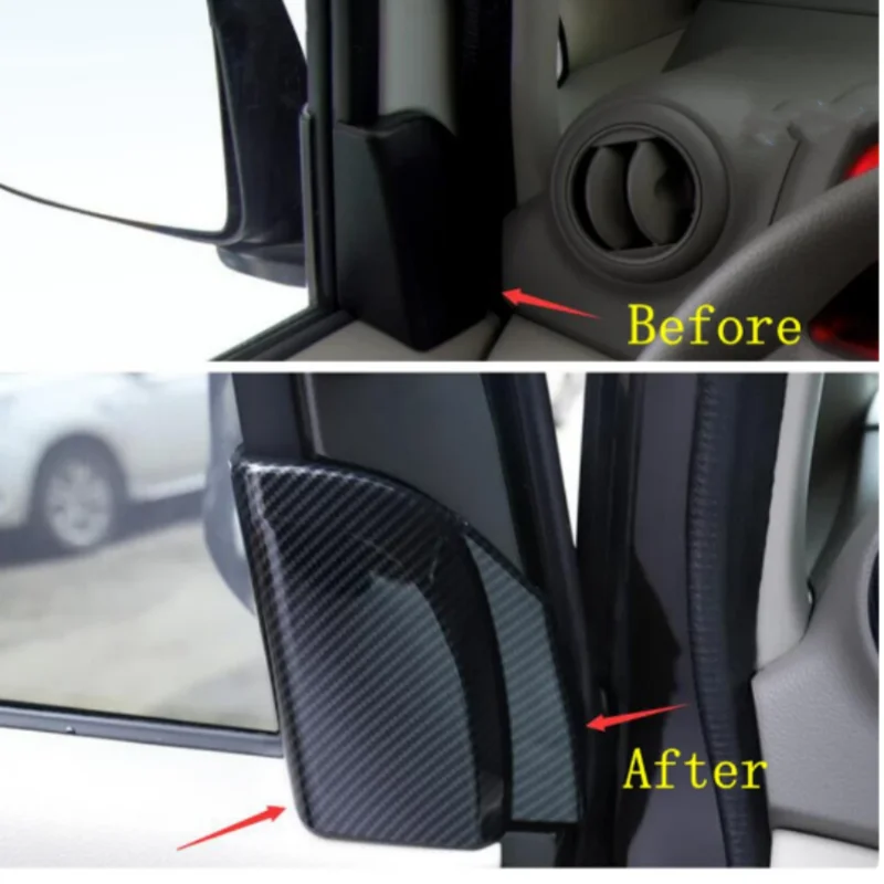 

Lapetus Inner Window Pillar A Front Door Triangle Cover Trim Fit For Nissan NV200 / Evalia 2018-2022 Matte / Carbon Fiber ABS