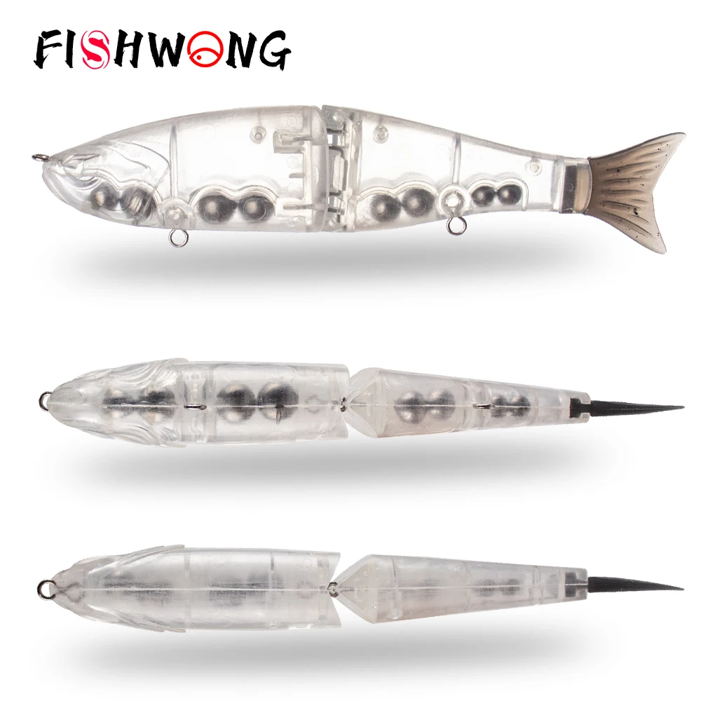 

FISHWONG 5 шт./лот, планер для большой игры, заготовки для приманки, 18 см, 60 г, тонущие неокрашенные приманки, снасти, брязкальца Glidebait, приманка, сделай сам, рыболовная приманка
