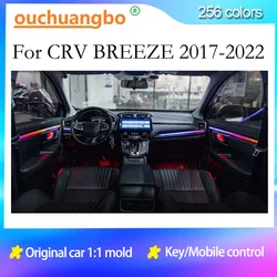 Ouchuangbo LED Ambient Light For CRV BREEZE 2017-2022 Atmosphere Lamp Backlight Kit Dynamic Trim Magic Ambiant