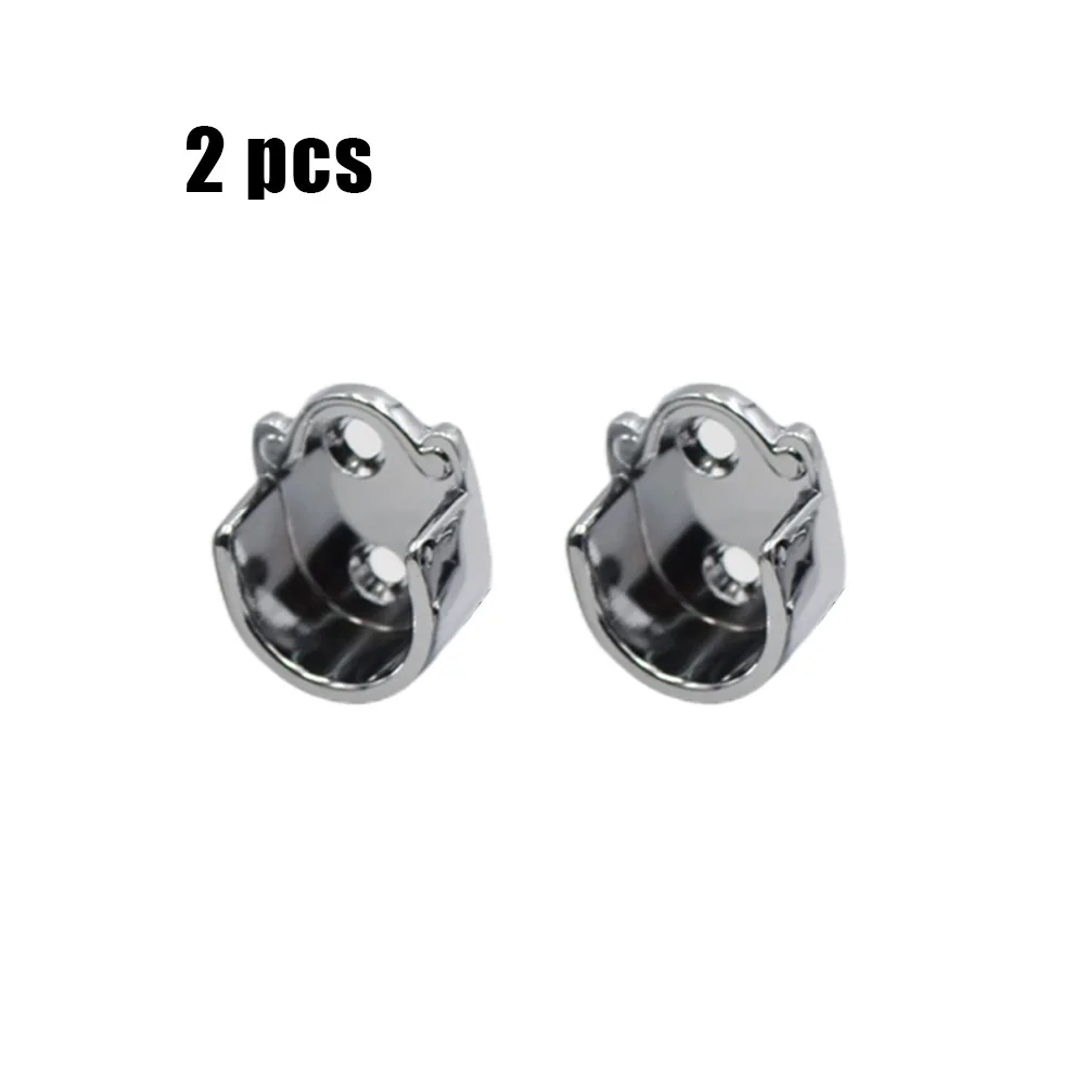 2pcs Zinc Alloy Wardrobe Rod Brackets and Shower Curtain Rod Supports Holder Suitable for Aluminum Alloy Rods and Flat Rods