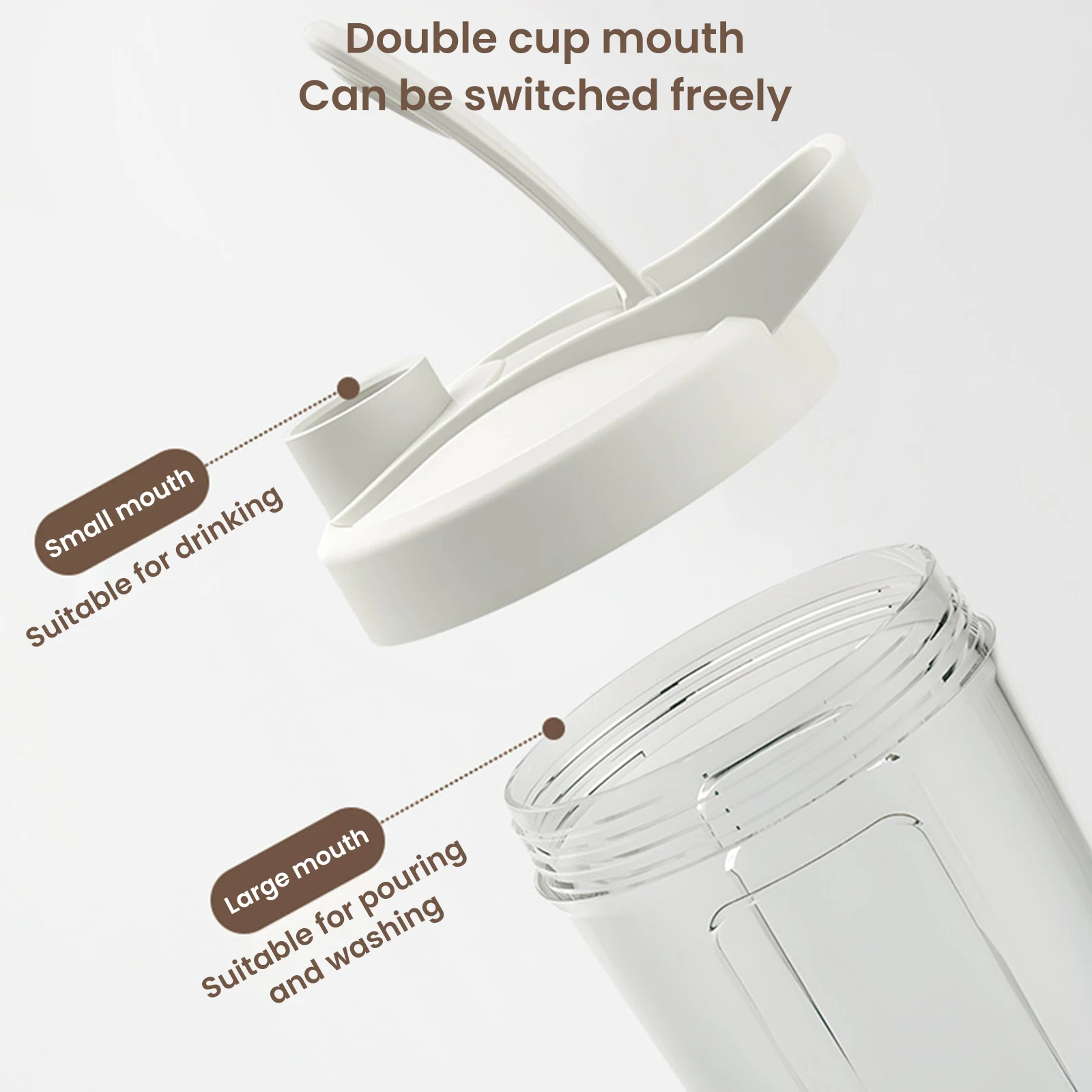 USB Electric Shaker 450ML Portable Rechargeable Blender Cup Protein Powder Shaker Fitness Gym Workout Travel Bottle with Scale
