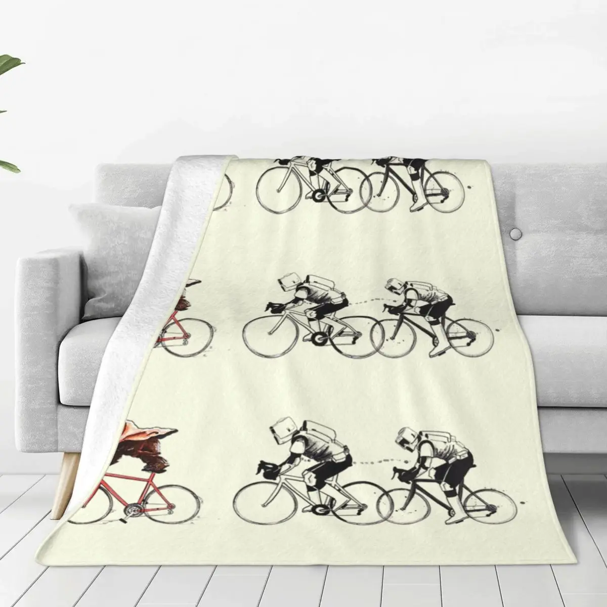 Ewok Bicycle Chase Classic Blankets Soft Warm Flannel Throw Blanket Bedspread for Bed Living room Picnic Travel Home Sofa