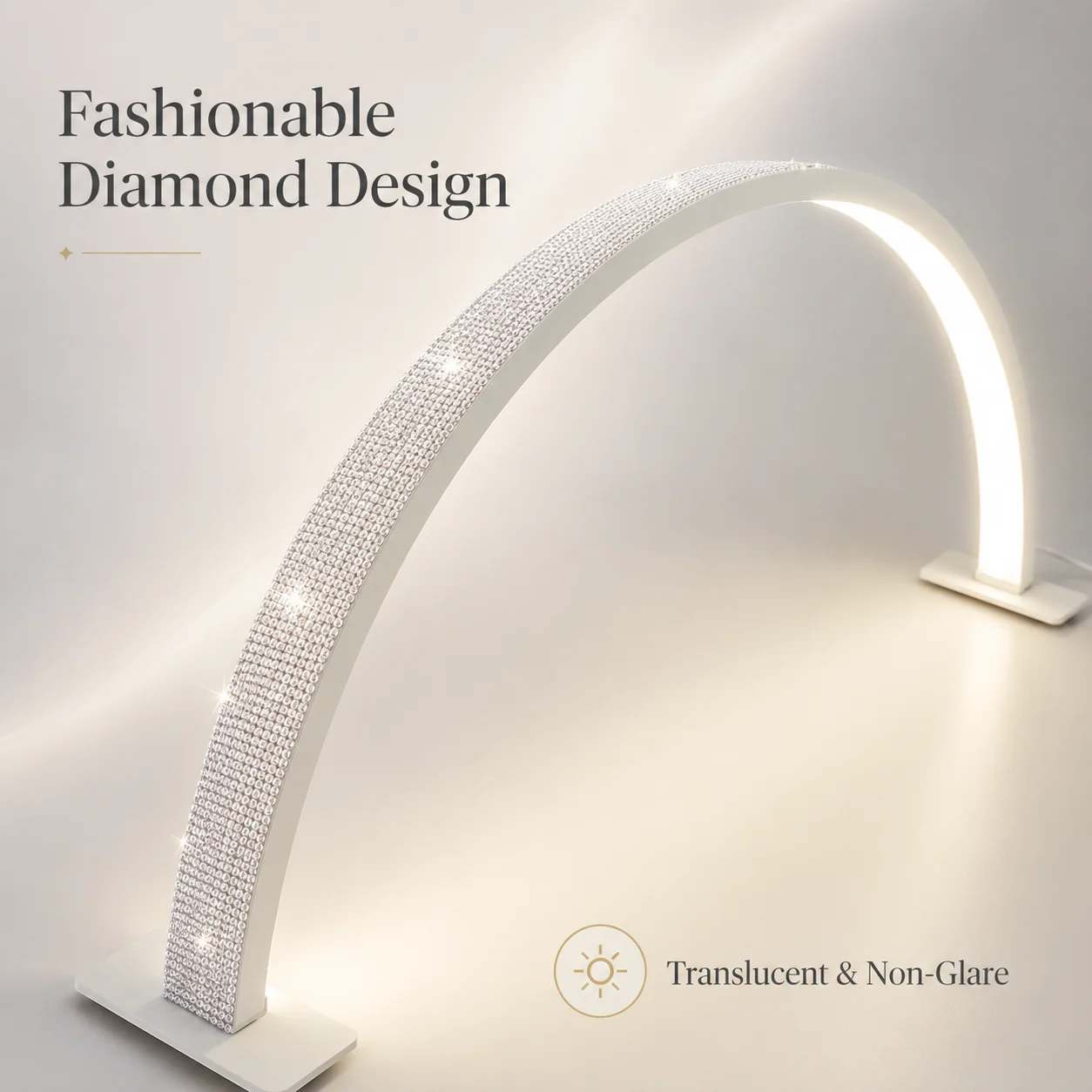 1P Crystal Nail Lamp,LED Desktop Light,Easy to Install, Nail Beauty Salon Work Light,Crystal Decoration Professional Table Lamp