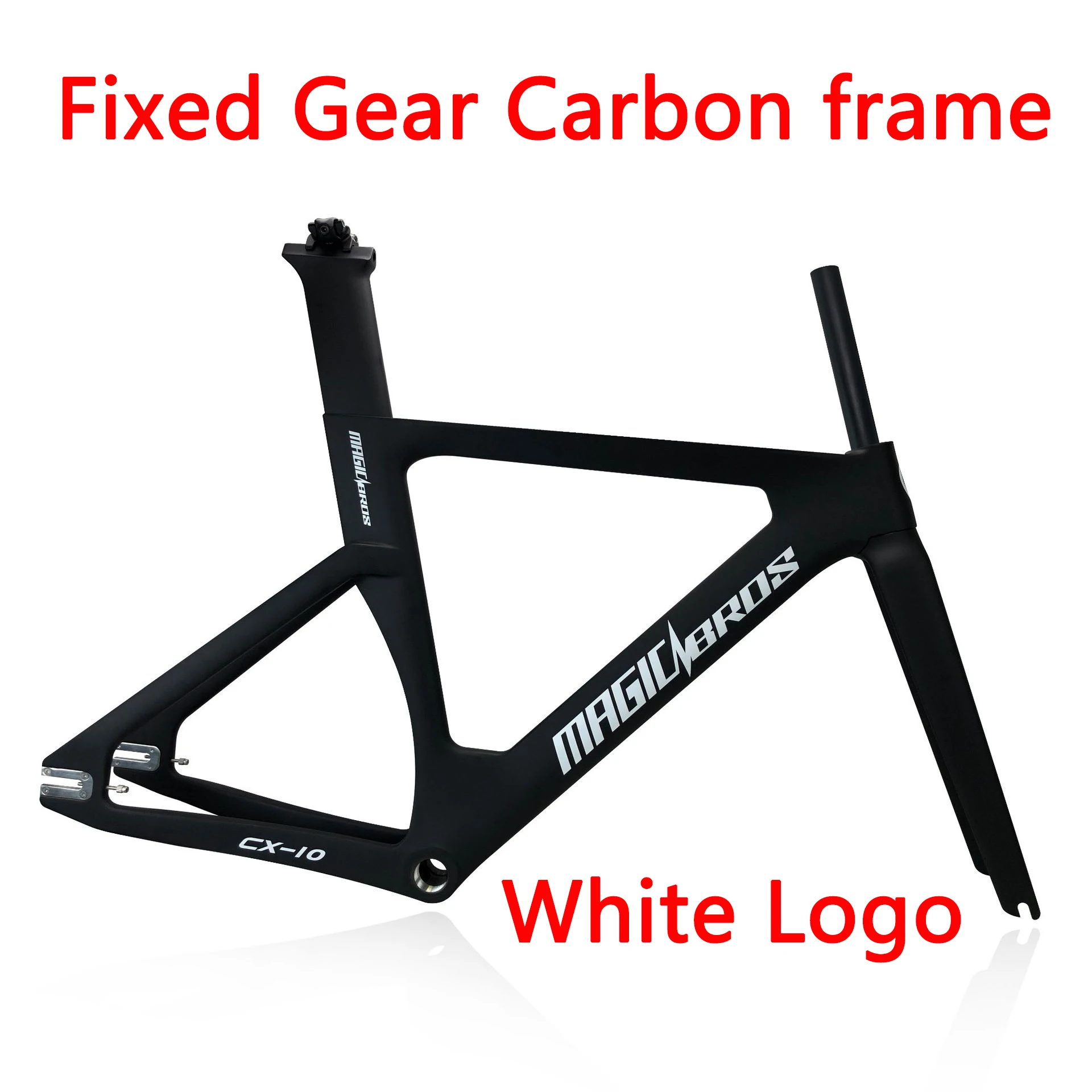 Newest 700C Fixed Gear Track Indoor competiti Racing Bicycle Frame UD Full Carbon Fibre Bicycle Frame Carbon Bike Fork Seatpost