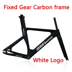 Newest 700C Fixed Gear Track Indoor competiti Racing Bicycle Frame UD Full Carbon Fibre Bicycle Frame Carbon Bike Fork Seatpost