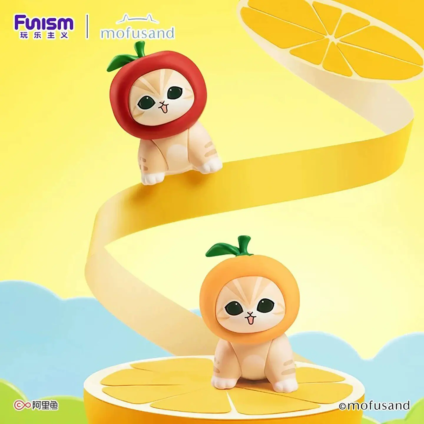 中古　FUKUSHIN フクシン にゃんタマ Genuine Funism Mofusand Fortune Cat Series Blind Box Cute Mini