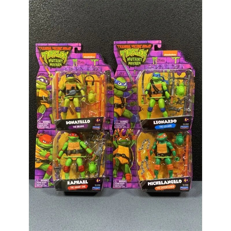 TMNT Playmates Toys Original Teenage Mutant Ninja Turtles: Mutant Mayhem 4.5-inch Action Figures Toy Gift Collection Hobby