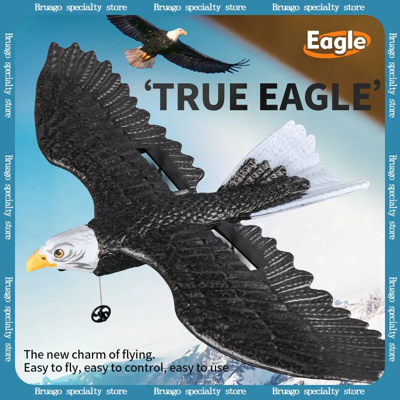 American Bald Eagle Drop Resistant Fixed Wing Remote Controlled Glider Children Model Airplane Novice Outdoor Toy Airplane Gift