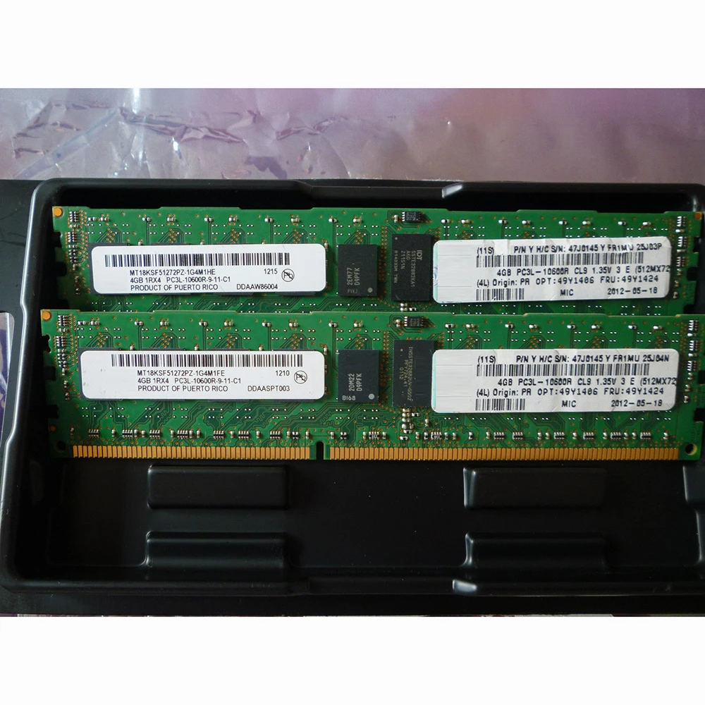 Серверная память 49Y1424 47J0145 49Y1406 для IBM 4 ГБ DDR3L 1333 МГц 1RX4 PC3L-10600R REG ECC RAM