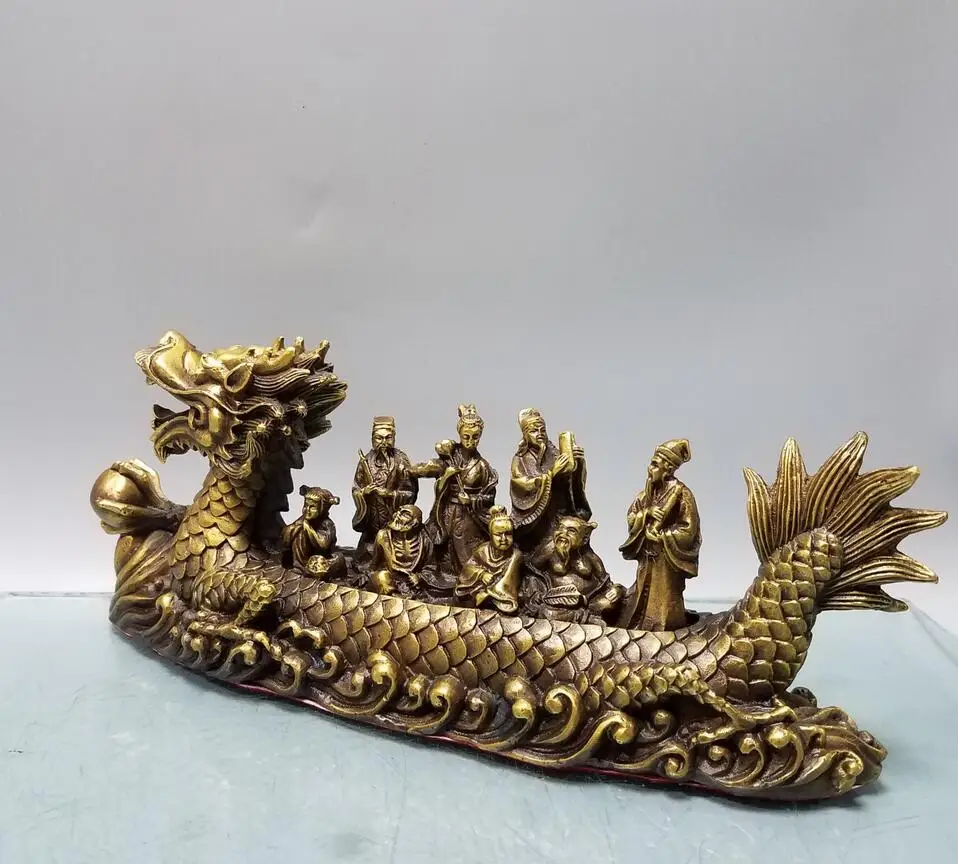 The eight immortals boat with pure copper dragon boat is in smooth sailing