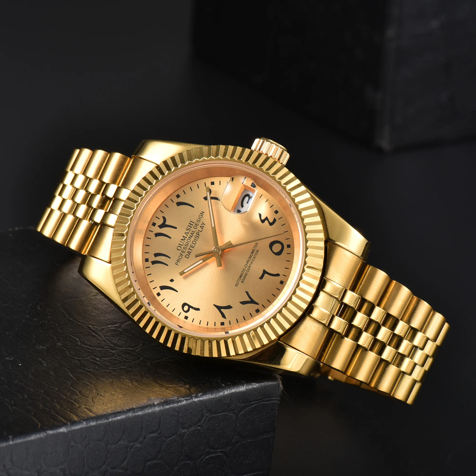 OUMASHI 39mm/36mm Arabic Numerals Automatic Mechanical Watch NH35 Movement Stainless Steel Case Waterproof 10 ATM Sapphire Glass