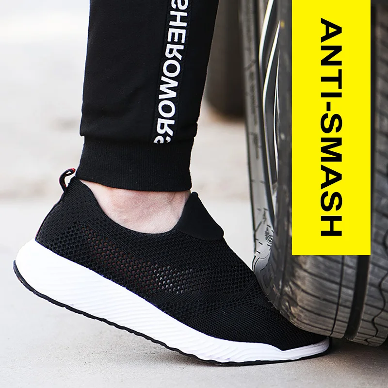Sommer Leichte Arbeits Turnschuhe Stahl Kappe Männer Frauen Tennis Arbeit Sicherheits Schuhe Atmungsaktive Bau Schuhe Arbeit Stiefel Schuhe – Detail 9