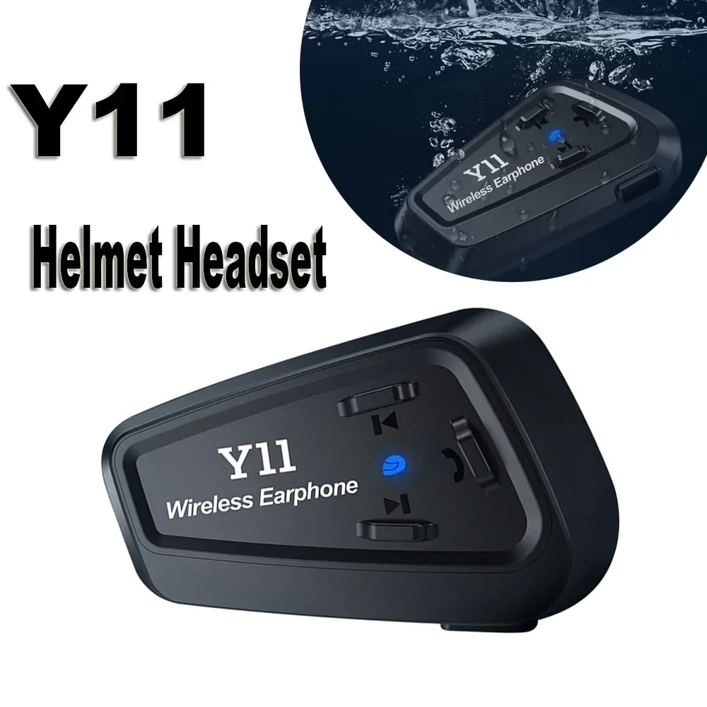 

Y11 Wireless Bluetooth5.3 Motorcycle Helmet Headset Handsfree Call Kit Waterproof Music Player Speaker Earphone