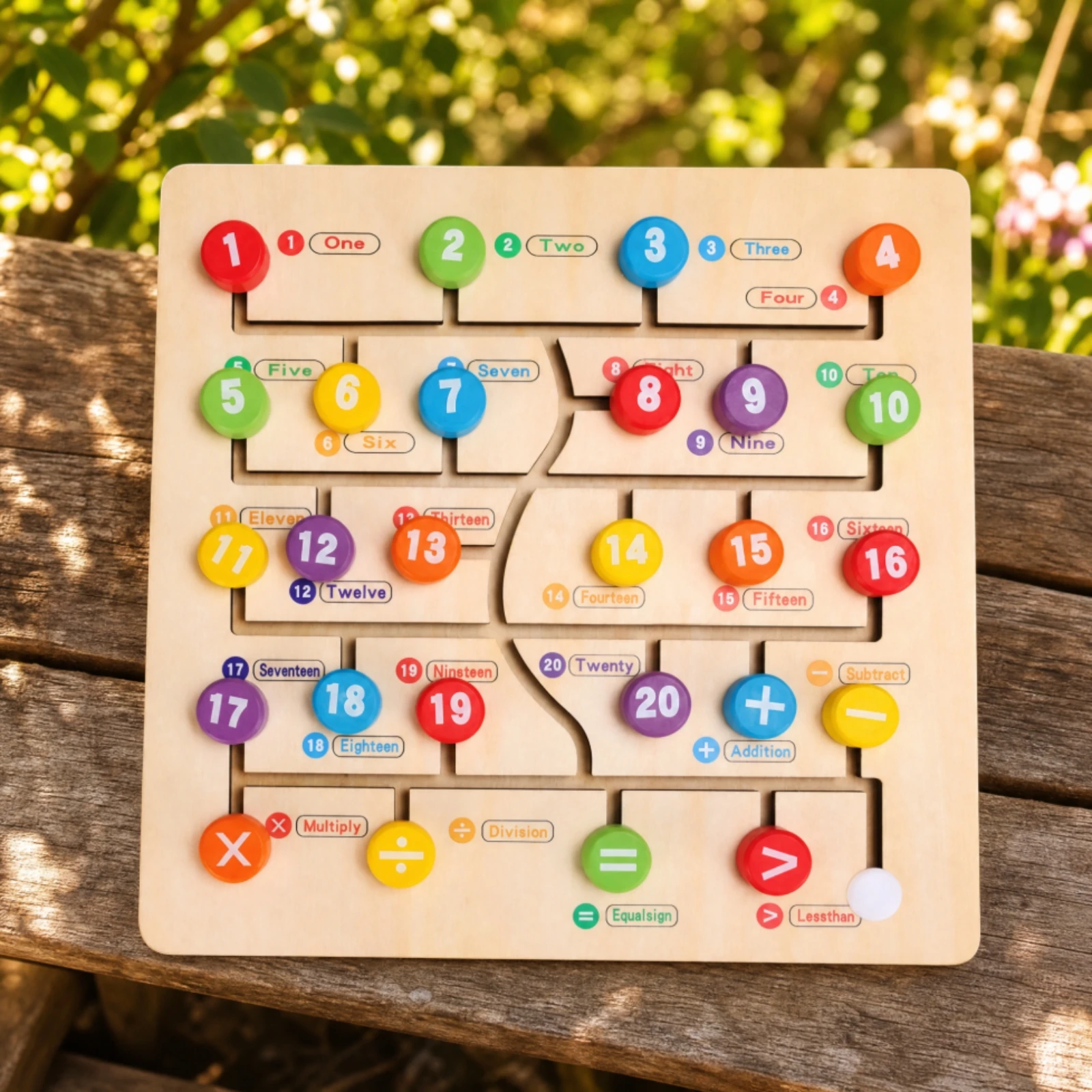 Math Manipulative Set - Papan Aktivitas Matematika Kayu Set Alat