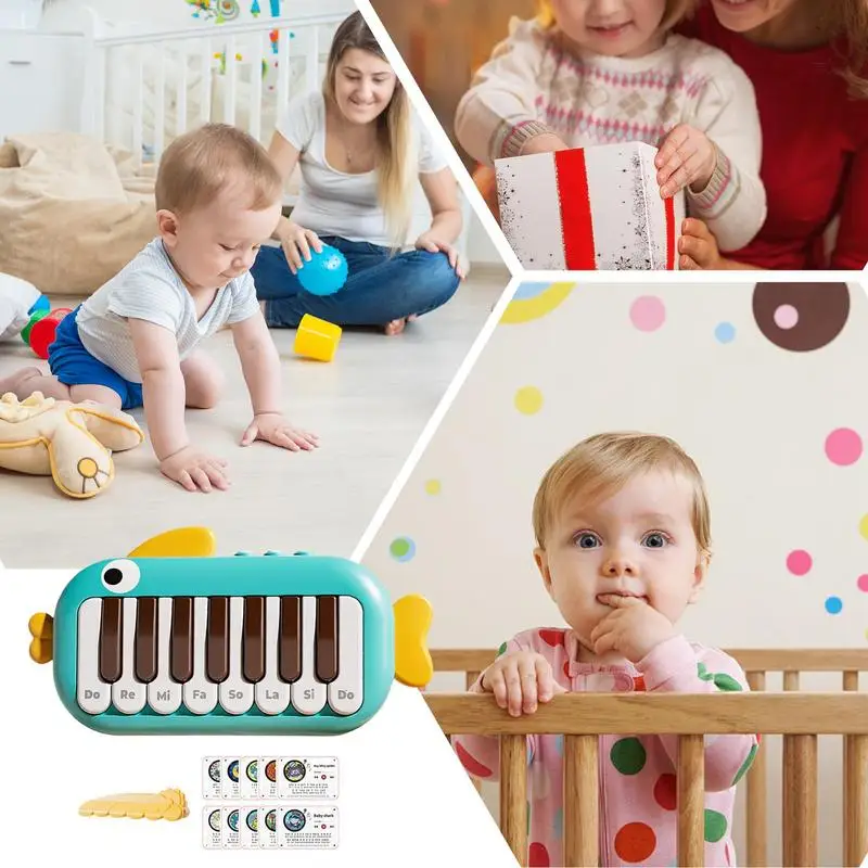 Petit piano de poche électronique portable pour enfants, jouets musicaux pour débutants, clavier de voyage